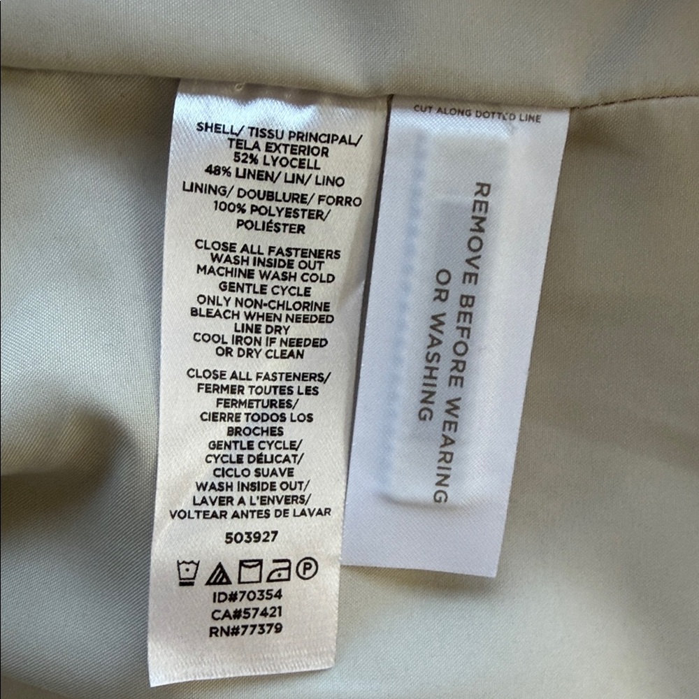 Ann Taylor Natural Linen Blend Women's Jacket, 2 Petite - Picture 5 of 7